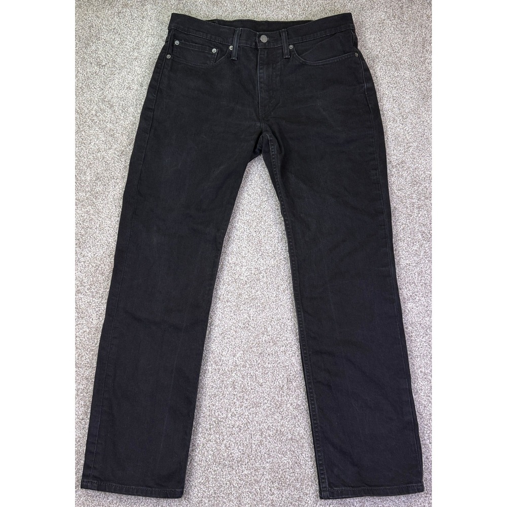 Levi's 514 Straight Fit Jeans Men 34x32 Black Denim Casual Classic Workwear